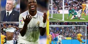Real Madrid 1-1 Girona: Carlo Ancelotti left fuming as LaLiga champions drop points against newly-promoted minnows... with hosts moving a point clear of Barcelona as Cristhian Stuani's penalty cancels out Vinicius Jnr's opener