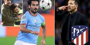 Atletico Madrid 'join the race to snap up Ilkay Gundogan on a free transfer' with Manchester City facing a battle to keep the out-of-contract midfielder
