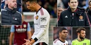 Erik ten Hag reveals that Cristiano Ronaldo was his FOURTH choice as Manchester United captain... after the Portuguese superstar was entrusted with the armband in the club's disappointing defeat by Aston Villa 