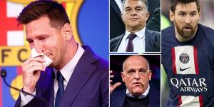LaLiga president Javier Tebas put a proposal to Barcelona which would have allowed them to KEEP Lionel Messi at the Nou Camp in 2021... but president Joan Laporta rejected it, leading to the Argentina star's departure for PSG