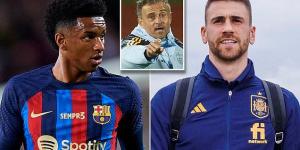 Barcelona teenage star Alejandro Balde is called up to the Spain squad to replace the injured Jose Gaya... with the left-back now in line to make his international debut in Qatar