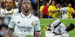 'It got out of hand': Brazil star Vinicius Junior bemoans the 'dirty' play he and Rodrygo suffered in LaLiga recently, as the Real Madrid forward suggests opponents were trying to make him miss the World Cup 