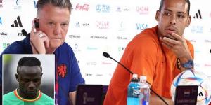 Louis van Gaal reveals he tried to sign Sadio Mane for Manchester United - as Virgil van Dijk admits he feels 'sad' his former Liverpool team-mate has been forced out of the World Cup with injury as Holland prepare to face Senegal
