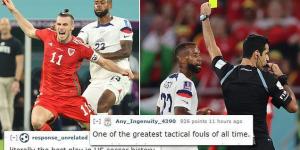 'One of the greatest tactical fouls of all time': USA's Kellyn Acosta is lauded by fans for his half-way line lunge on Gareth Bale that denied his LAFC team-mate a last-gasp chance for Wales... with keeper Matt Turner miles out of position