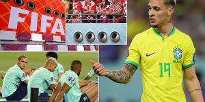 World Cup stadiums' air conditioning is making players SICK, says Brazil star Antony, with him and his team-mates left coughing and with 'bad throats' after playing on Qatar's cooled pitches