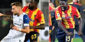 Lecce defender Samuel Umtiti leaves the pitch IN TEARS after he and Lameck Banda are racially abused by Lazio fans... as FIFA president Gianni Infantino calls for supporters to 'shut up all the racists once and for all'