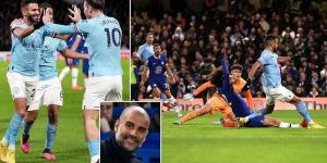 Pep Guardiola jokes he is 'a GENIUS' after his double substitution lead to Man City's only goal in their win over Chelsea... with Riyad Mahrez's strike reducing the gap to league leaders Arsenal to just five points