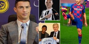 Robinho thinking he'd signed for Chelsea, Martin Braithwaite's embarrassing keepy-uppy attempts, and Kieran Trippier pointing to his sleeve instead of the badge - football's biggest unveiling gaffes after Ronaldo thought Al-Nassr were in South Africa
