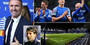 Robbie Keane tipped to take the reins at Portsmouth following Danny Cowley's sacking... with the Spurs legend having previously served as an assistant for both Middlesbrough and the Republic of Ireland