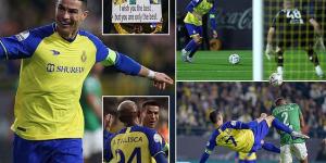Cristiano Ronaldo FINALLY makes his Al Nassr debut after serving a two-match ban from his Man United days following £175m-a-year move, with Anderson Talisca scoring the only goal in victory over Ettifaq