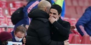 'Something comes in between' - Arsenal boss Arteta admits he would rather not be embroiled in title battle with 'friend' Guardiola