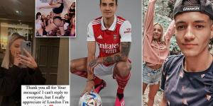 'London I'm ready': Wife of Arsenal newboy Jakub Kiwior sends message to Gunners supporters after 'Queen of Twerking' - who has national titles to her name - was inundated with well wishes after her husband's move 
