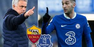 Chelsea 'want to sell Hakim Ziyech to Roma and NOT to a Premier League rival amid Everton's interest in the Moroccan winger' - as Jose Mourinho's side 'race to raise £25m' ahead of deadline day