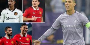 Cristiano Ronaldo 'invites former Man United team-mates Harry Maguire, Bruno Fernandes, Casemiro and Raphael Varane out to Saudi Arabia to come see Al-Nassr play after missing out on proper goodbye' after his bitter Old Trafford exit 