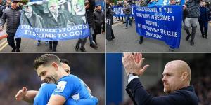 DOMINIC KING: A day that started with peaceful protests ended with jubilation for Everton as Sean Dyche brings the happiness back to Goodison Park... where Farhad Moshiri and Co were right to steer clear of 