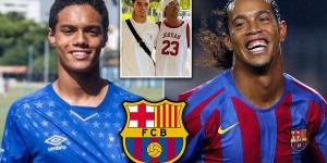 Like father, like son! Ronaldinho's child, Joao Mendes, joins Barcelona's academy as he looks to emulate his iconic dad - as legendary Brazilian who insists the club 'is part of his life' vows 'I'll be more present than ever' now