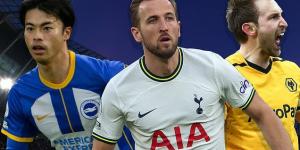 Tottenham record-breaker Harry Kane outshines Arsenal's stars after horror show at Everton and Kaoru Mitoma loves a late winner for Brighton... so, who tops our POWER RANKINGS this week?