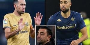 Barcelona 'will offer veteran Sergio Busquets a new deal along with four others before targeting three new signings in the summer transfer window - but face competition for Fiorentina star Sofyan Amrabat'