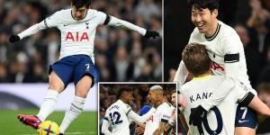 Tottenham 2-0 West Ham: Son comes off the bench to seal London derby win for Spurs after Emerson Royal's opener as they go above Newcastle into fourth with Antonio Conte watching from Italy... while Hammers stay in the drop zone 