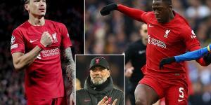 Darwin Nunez and Ibrahima Konate are set to return from injury for Liverpool's clash with Wolves on Wednesday... as Jurgen Klopp's side aim to make up vital ground on the top four