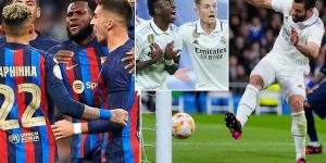 Real Madrid 0-1 Barcelona RECAP: Catalans edge feisty Clasico after Franck Kessie forced first-half own goal in Copa del Rey semi-final first leg - as Xavi's side bounce back from successive defeats