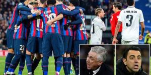 'Barcelona didn't deserve to win and that's obvious!': Carlo Ancelotti takes aim at El Clasico rivals for 'strange' defensive performance after Real Madrid were beaten 1-0 in Copa del Rey semi-final first leg