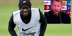 Graham Potter says it's 'exciting' to have N'Golo Kante back after the Chelsea midfielder finally returned to training last week... but Blues boss stresses his recovery will be a 'complex' process after six months out injured