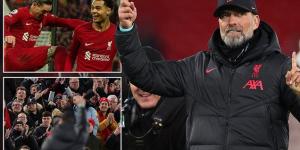 DOMINIC KING: Had this been a normal season, Jurgen Klopp might have given the Kop seven fist pumps for seven goals against Man United… but Liverpool will only celebrate if they finish in the top four