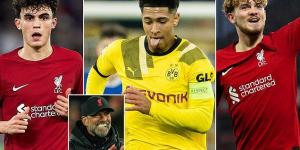 Liverpool will not change their plans to bolster midfield this summer despite the rise of Harvey Elliott and Stefan Bajcetic with Jude Bellingham still Jurgen Klopp's top target - while Mason Mount and Matheus Nunes are also on the Reds manager's radar
