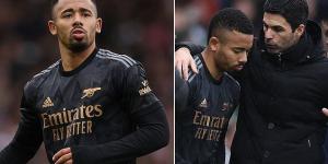 'Now he needs to earn his place': Mikel Arteta warns Gabriel Jesus he is NOT guaranteed a place in Arsenal's title-chasing XI despite hailing his return from injury as a 'big boost' 
