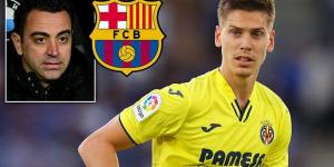 Barcelona are dealt a transfer blow with summer target Juan Foyth 'unlikely' to join the Spanish giants from Villarreal this summer... as Xavi and Co set their sights on a new right-back for next season 