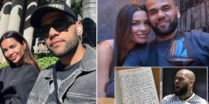 'It will take years to erase his way of looking at me from my memory': Jailed ex-Barcelona footballer Dani Alves' model wife appears to confirm she has split up with star, who is in locked up after sex assault claims