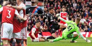Arsenal 4-1 Crystal Palace: Gunners move EIGHT points clear at the top of the Premier League as Bukayo Saka scores twice with Gabriel Martinelli and Granit Xhaka also getting on the scoresheet