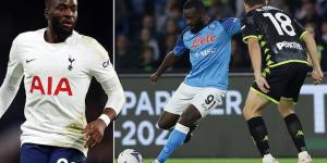 Tottenham's forgotten midfielder Tanguy Ndombele 'set for Spurs return as Napoli don't want to activate permanent loan clause'...but the Serie A leader's 'could re-enter negotiations' for the 26-year-old