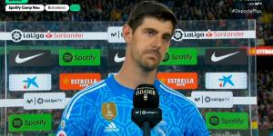 Courtois: "We must be honest, Barça's 12-point lead is a four-game difference"