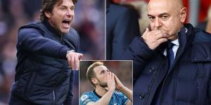 Refusing to adapt his system, resting Kane in the FA Cup and speaking to squad through press conference riddles: Why Conte can't pin Spurs' downfall entirely on his players and the club