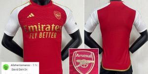 Arsenal fans slam their 'horrendous' leaked Adidas home kit for next season, which features gold trim and skin-tight sleeves, as they compare it to the 'disastrous' Puma shirts