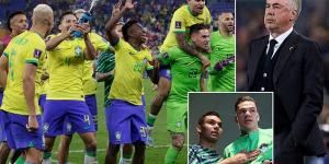 Ederson reveals 'great possibility' that Carlo Ancelotti will be next Brazil boss after speaking to team-mates Casemiro, Vinicius Jr and Eder Militao... with Man City keeper hailing 'exceptional' manager