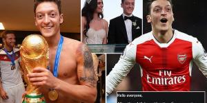 BREAKING NEWS: Mesut Ozil retires midway through the football season, aged 34, as he admits 'it's time to leave the big stage' following struggles in Turkey after Arsenal contract was terminated - and political rows over the Uighurs