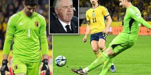Real Madrid 'fear Thibaut Courtois could be out for up to a MONTH' after withdrawing from Belgium's squad due to an adductor injury... ruling him out of BOTH legs of their Champions League quarter-final against Chelsea