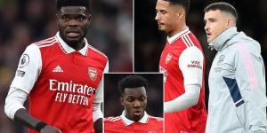 Arsenal are sweating on the fitness of William Saliba and Thomas Partey, while Eddie Nketiah is closing in on a return for the league leaders: The latest team news ahead of the Gunners' Premier League clash with Leeds