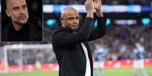 Vincent Kompany 'becomes the SHOCK leading candidate to take over as Tottenham boss' amid superb season with Championship leaders Burnley... despite Pep Guardiola insisting he'll one day manage Man City