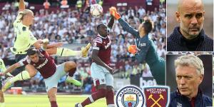 Manchester City will look to go back to the top of the Premier League when they host David Moyes' West Ham United TONIGHT: Everything you need to know including how to watch, start time and team news 