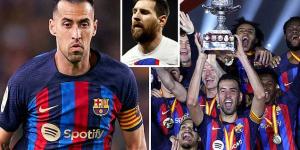 Barcelona confirm Sergio Busquets, 34, WILL leave at the end of the season with legendary midfielder set to end his 15-year stay at the Nou Camp ahead of rumoured move to Saudi... so will Lionel Messi follow him?