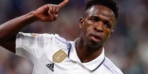 Vinicius Junior 'loves' Real Madrid and could spend his entire career at the Spanish giants, says his agent... after the Brazilian star, 22, 'signed a new long-term deal last summer with a £867m release clause' 