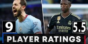 CHRIS SUTTON'S RATINGS: Bernardo Silva makes the game look easy while moving John Stones into midfield is a MASTERSTROKE... but Vinicius Jnr was far less influential this time round