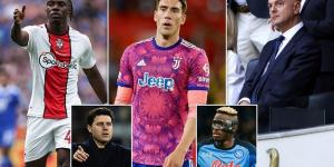 TRANSFER CONFIDENTIAL: Man United put in the groundwork for £80m Dusan Vlahovic and £130m Victor Osimhen, Spurs are told to DOUBLE keeper target's valuation and Chelsea eye two midfielders