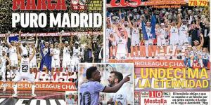 Racist abuse suffered by Vinicius Jnr barely gets a mention on Spanish front pages... with Real Madrid's basketball win and Barcelona's Lionel Messi pursuit dominating instead  