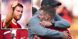 'Jurgen Klopp wanted me... but the club made the decision': James Milner reveals Liverpool boss wanted 37-year-old to STAY for another season at Anfield, before the German was overruled