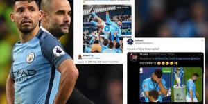 'Yeah, he played his final game and we saw his cry in Porto': Manchester City forced to hide replies after Chelsea fans spot error in post celebrating Sergio Aguero's last appearance for the club two years ago